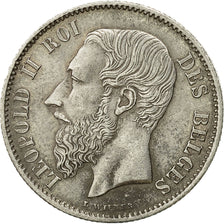 Coin, Belgium, Leopold II, 50 Centimes, 1899, AU(50-53), Silver, KM:26