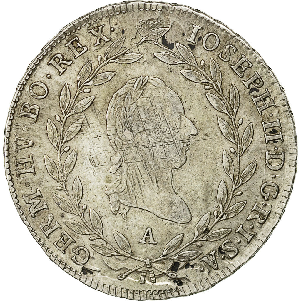 Coin, Austria, Joseph II, 20 Kreuzer, 1781, Vienne, EF(40-45), Silver, KM:2068.1