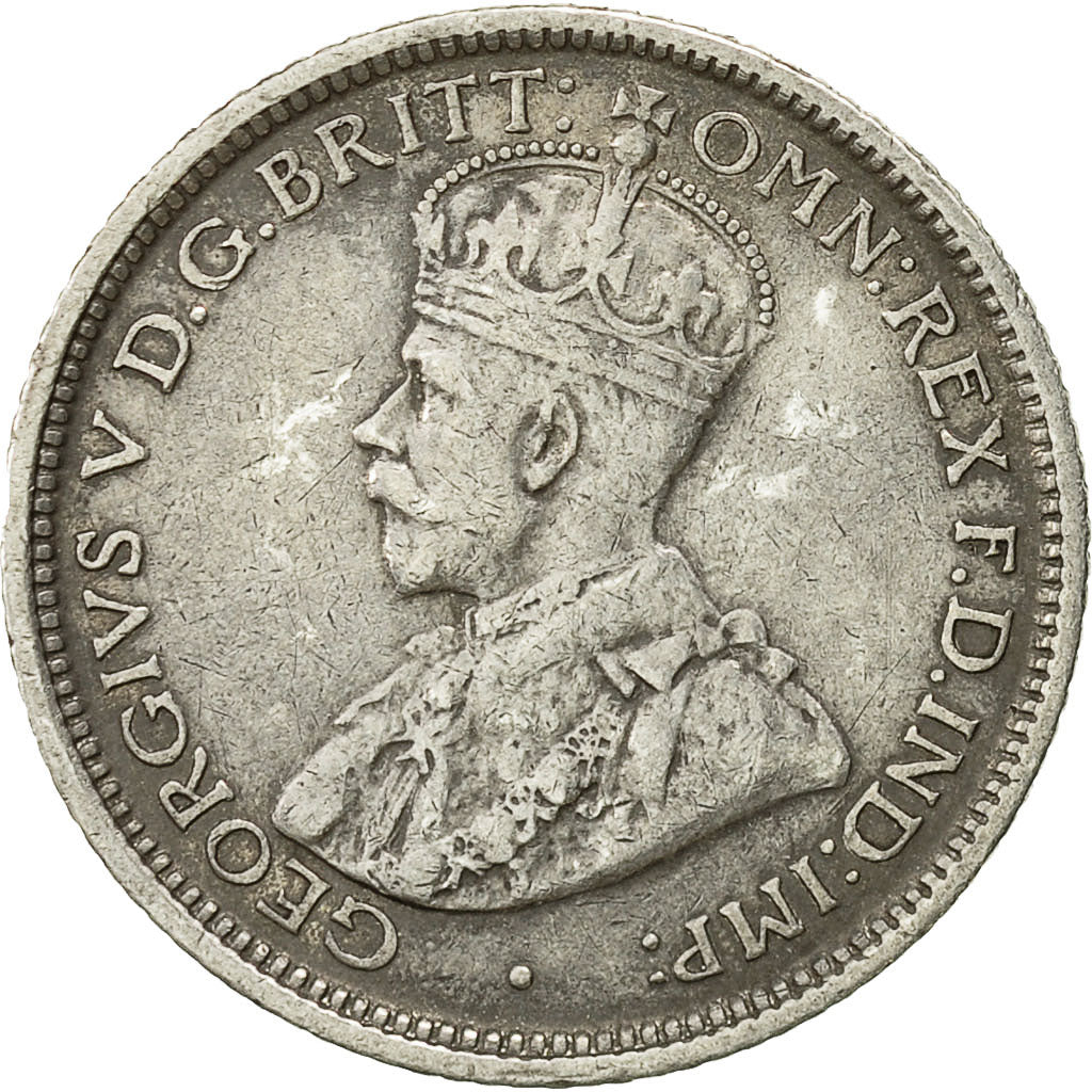 Coin, Australia, George V, Sixpence, 1920, Melbourne, EF(40-45), Silver, KM:25