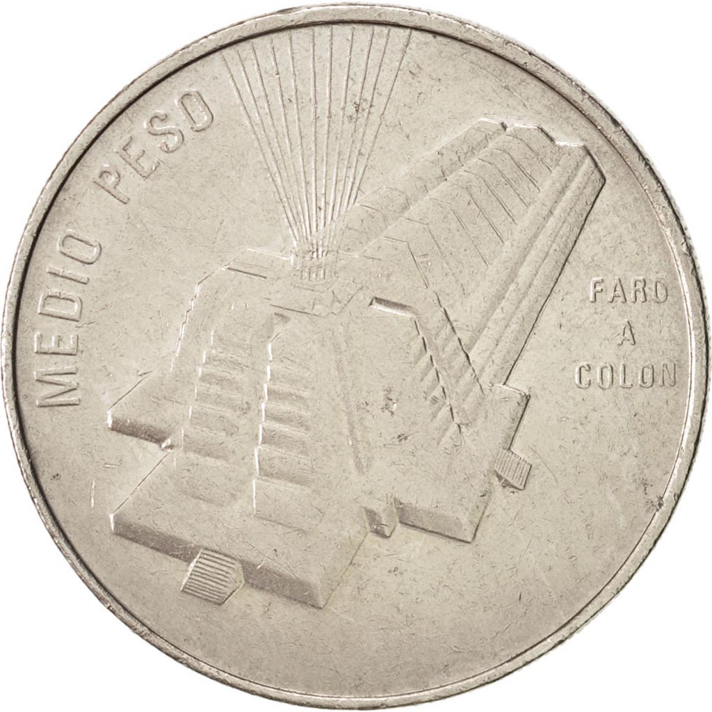 Dominican Republic, 1/2 Peso, 1989, KM:73.1