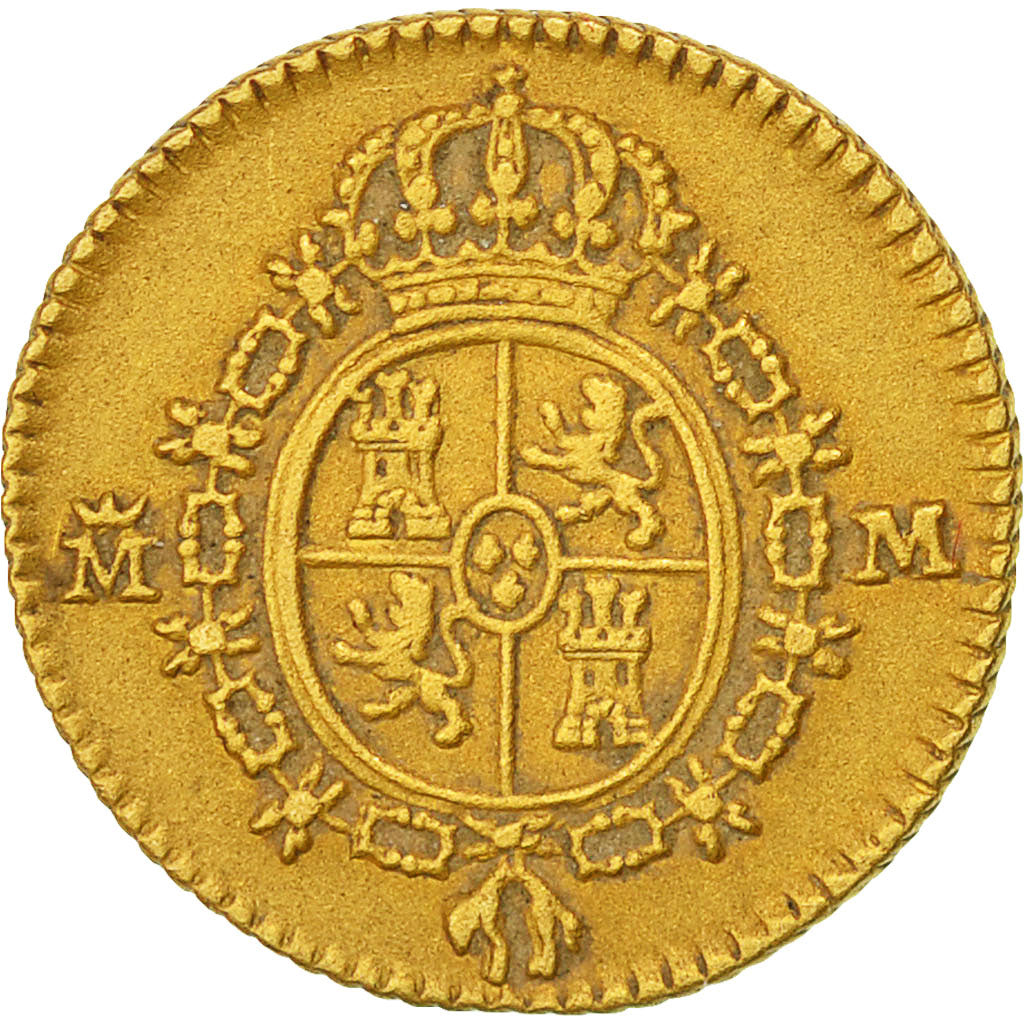 Coin, Spain, Charles III, 1/2 Escudo, 1788, Madrid, EF(40-45), Gold, KM:425.1