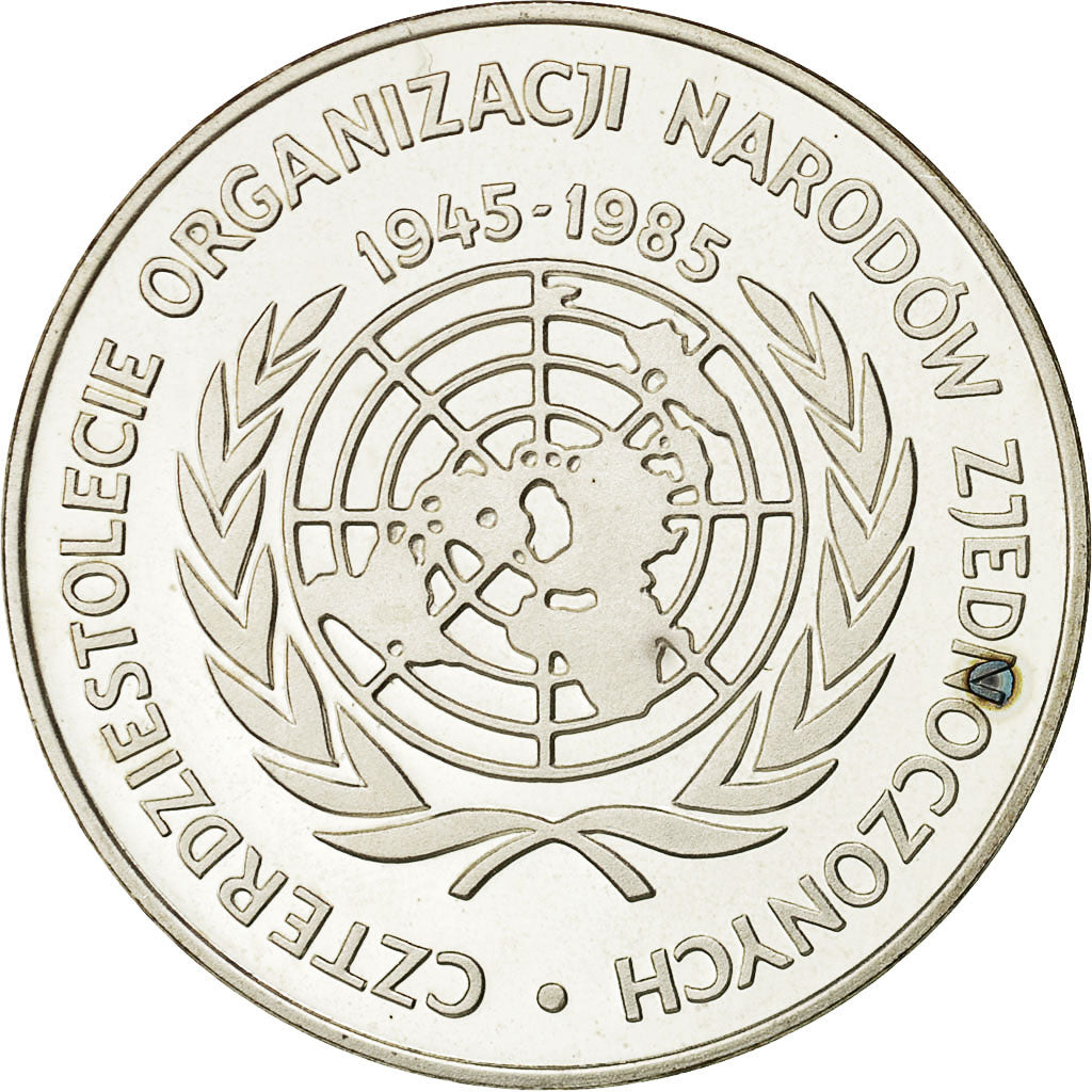 Coin, Poland, 500 Zlotych, 1985, Warsaw, MS(65-70), Silver, KM:158