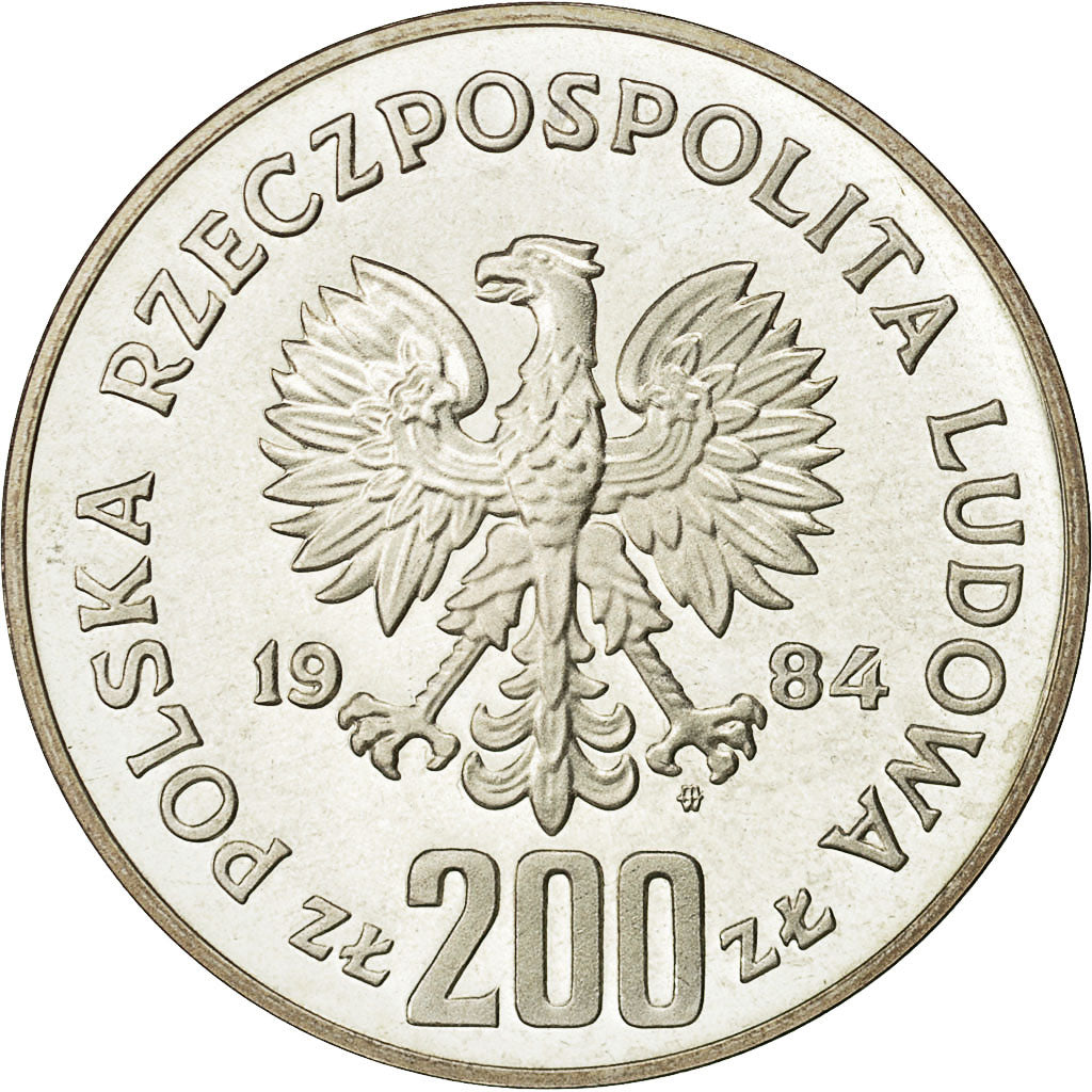 Coin, Poland, 200 Zlotych, 1984, Warsaw, MS(65-70), Silver, KM:150