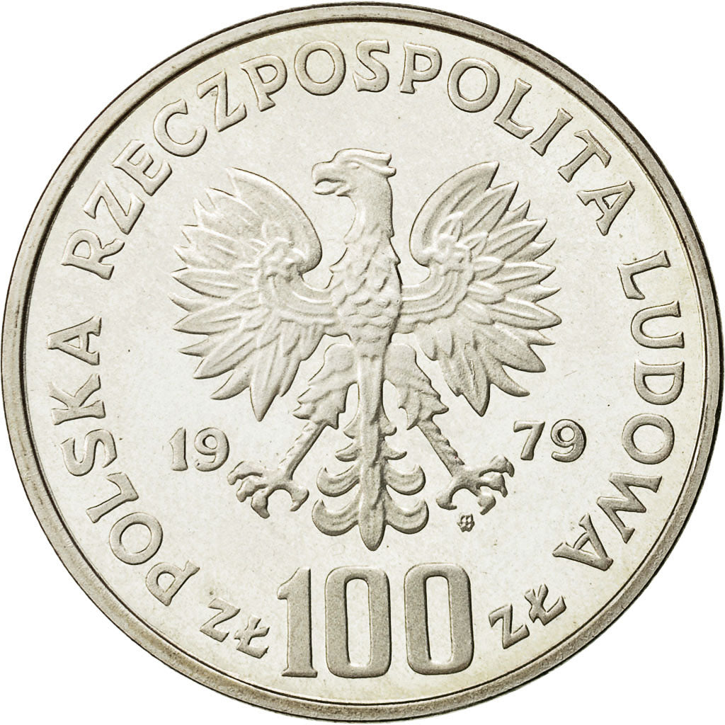 Coin, Poland, 100 Zlotych, 1979, Warsaw, MS(65-70), Silver, KM:103