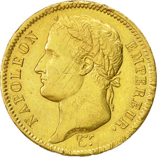 Coin, France, Napoléon I, 40 Francs, 1808, La Rochelle, AU(50-53), Gold