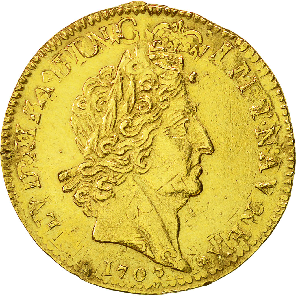 Coin, France, Louis XIV, Louis d'or aux 8 L et aux insignes, Louis d'Or, 1702