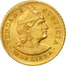 Coin, Peru, 1/5 Libra, Pound, 1966, Lima, MS(63), Gold, KM:210