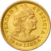 Coin, Peru, 1/5 Libra, Pound, 1965, Lima, MS(63), Gold, KM:210