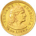 Coin, Peru, 1/5 Libra, Pound, 1968, Lima, MS(63), Gold, KM:210
