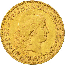 Coin, Argentina, Argentino, 1887, AU(50-53), Gold, KM:31