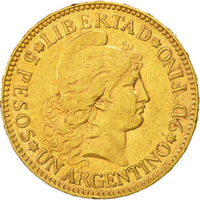Moneda, Argentina, Argentino, 1887, MBC+, Oro, KM:31
