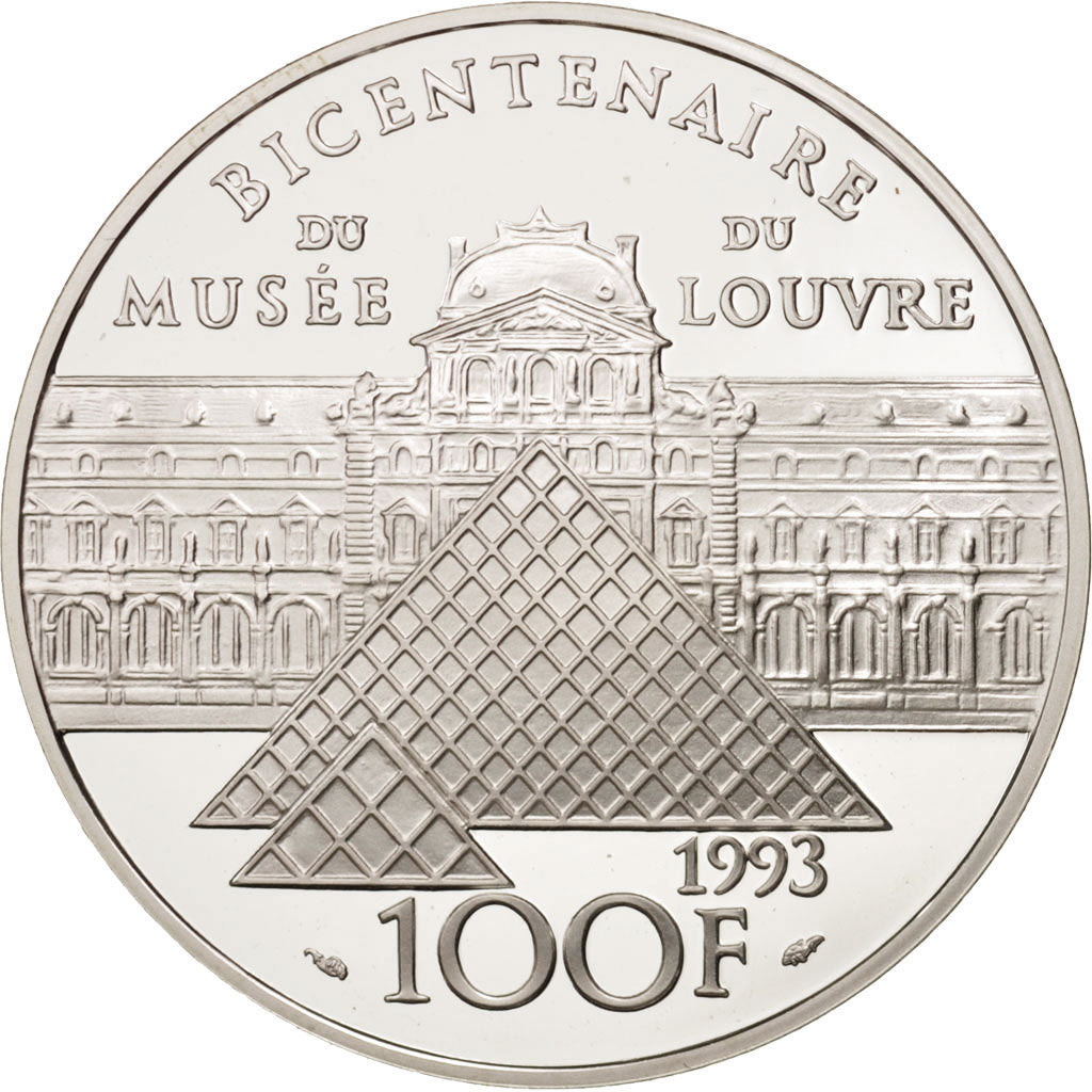 France, 100 Francs, 1993, Liberty, Silver, Proof, KM:1018.2