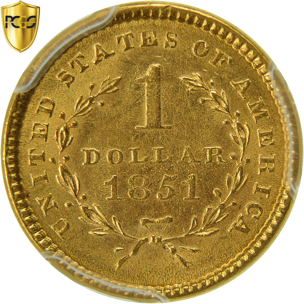 Coin, United States, Liberty Head - Type 1, Dollar, 1851, U.S. Mint