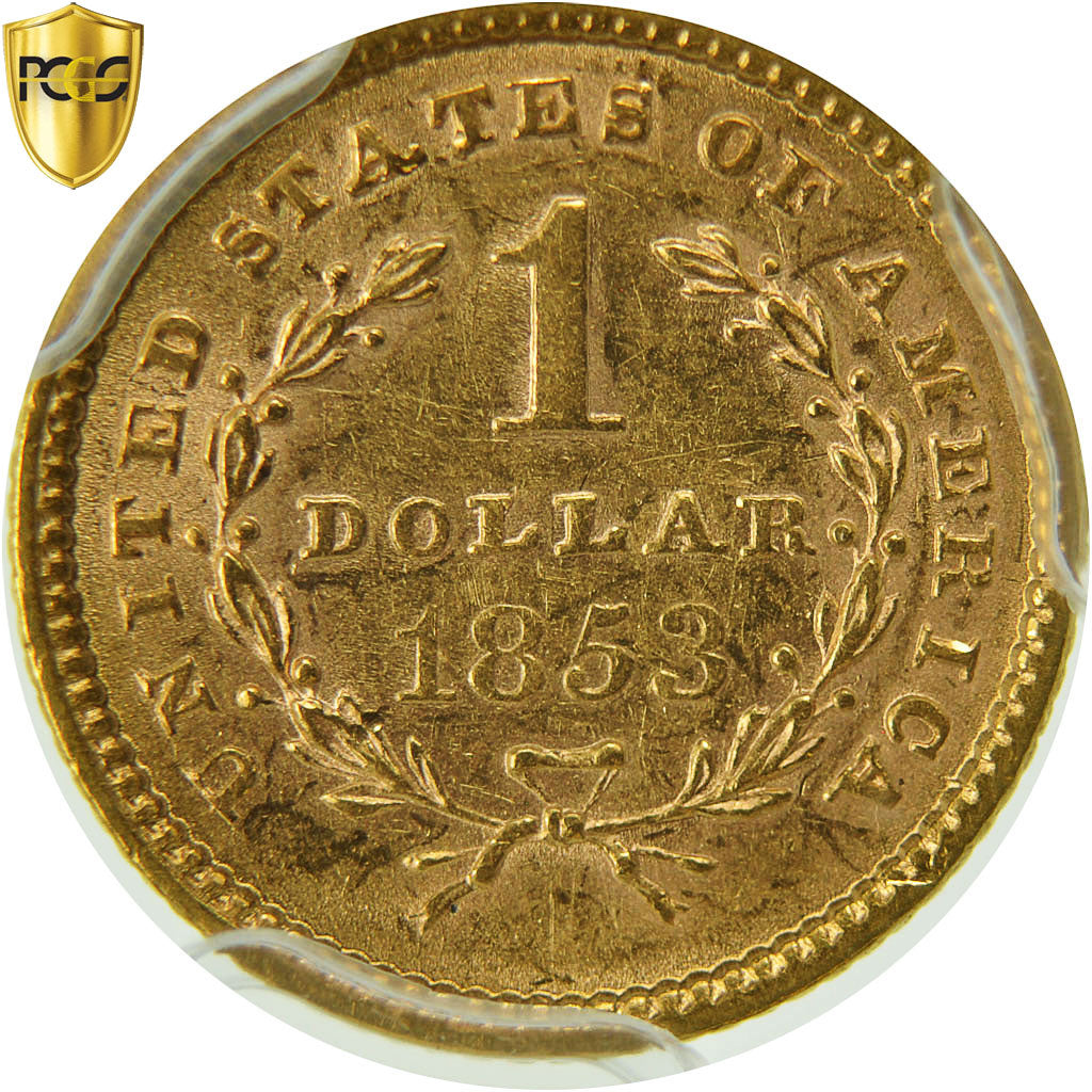 Coin, United States, Liberty Head - Type 1, Dollar, 1853, U.S. Mint