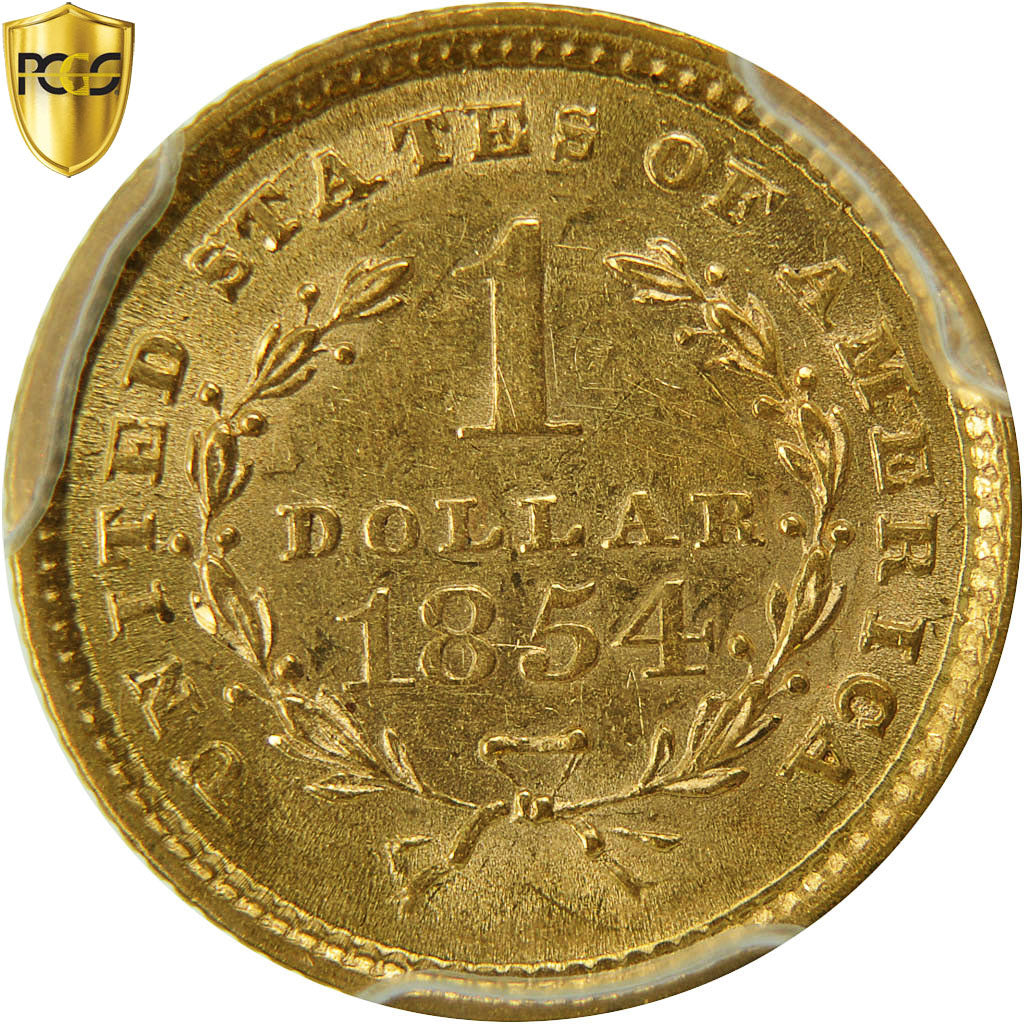 Coin, United States, Liberty Head - Type 1, Dollar, 1854, U.S. Mint