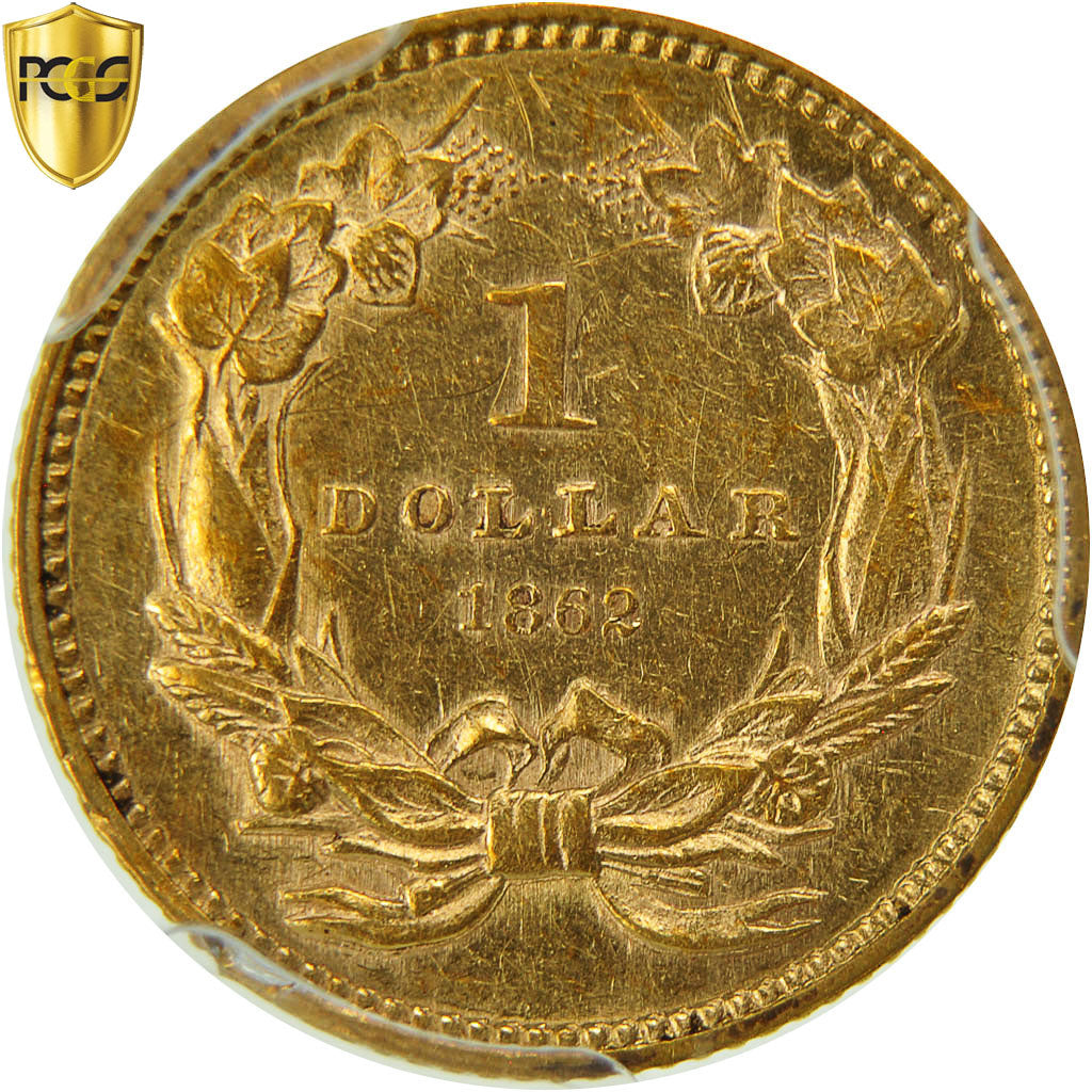 Coin, United States, Indian Head - Type 3, Dollar, 1862, U.S. Mint