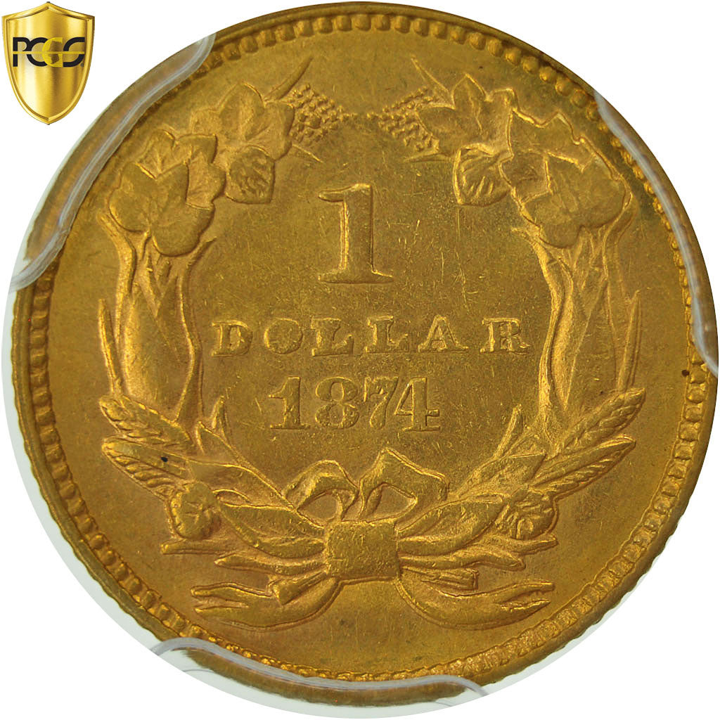 Coin, United States, Indian Head - Type 3, Dollar, 1874, U.S. Mint