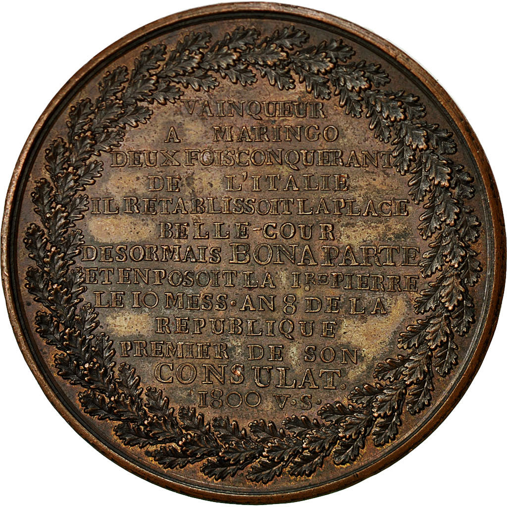 Francia, Medal, Lyon, French Consulate, History, 1800, Mercié F.Luc, EBC