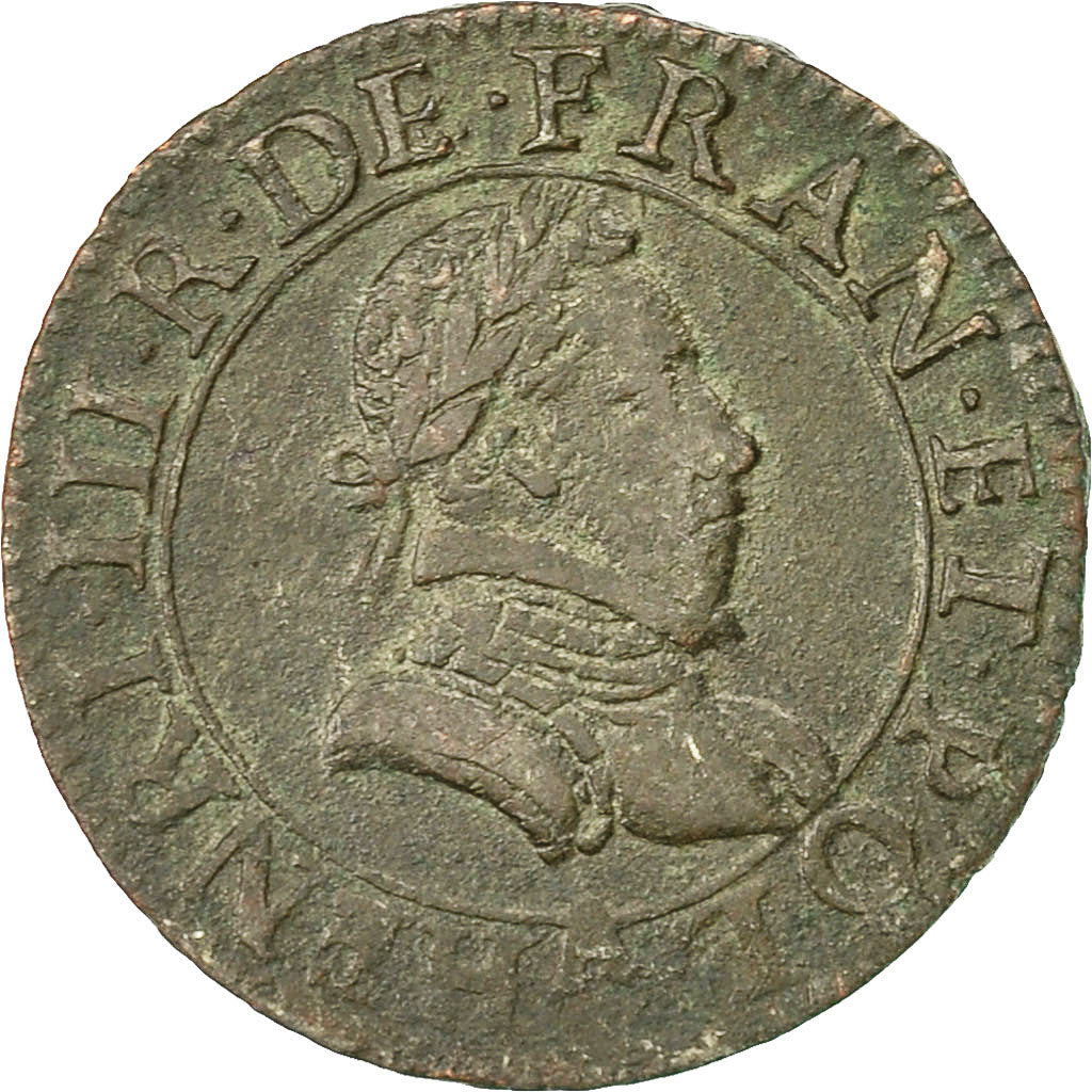 Münze, Frankreich, Henri III, Henri III, Double Tournois, 1578, Paris, S+