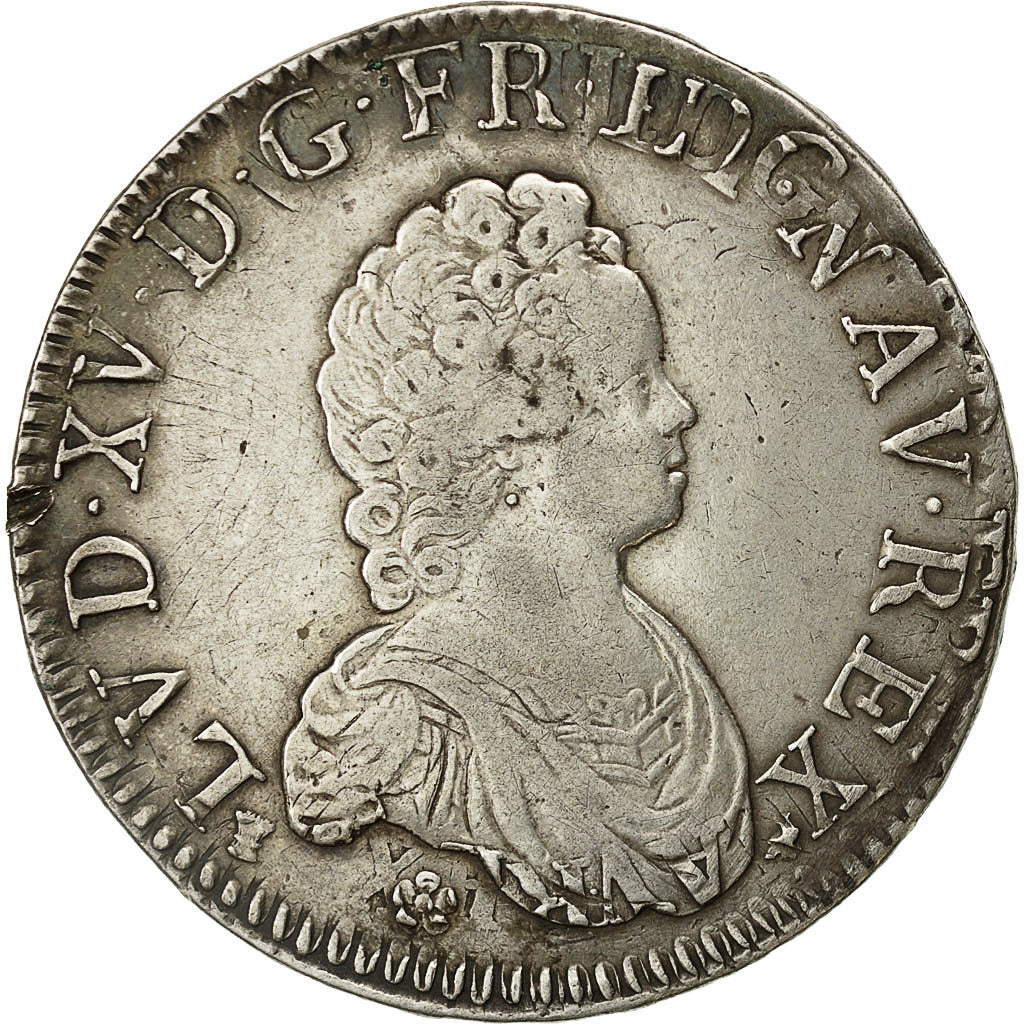Monnaie, France, Louis XV, Écu Vertugadin, Ecu, 1716, Rennes, TB+, Gadoury 317