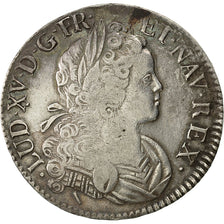 Moneda, Francia, Louis XV, Écu de France-Navarre, Ecu, 1718, Lille, BC+, Plata