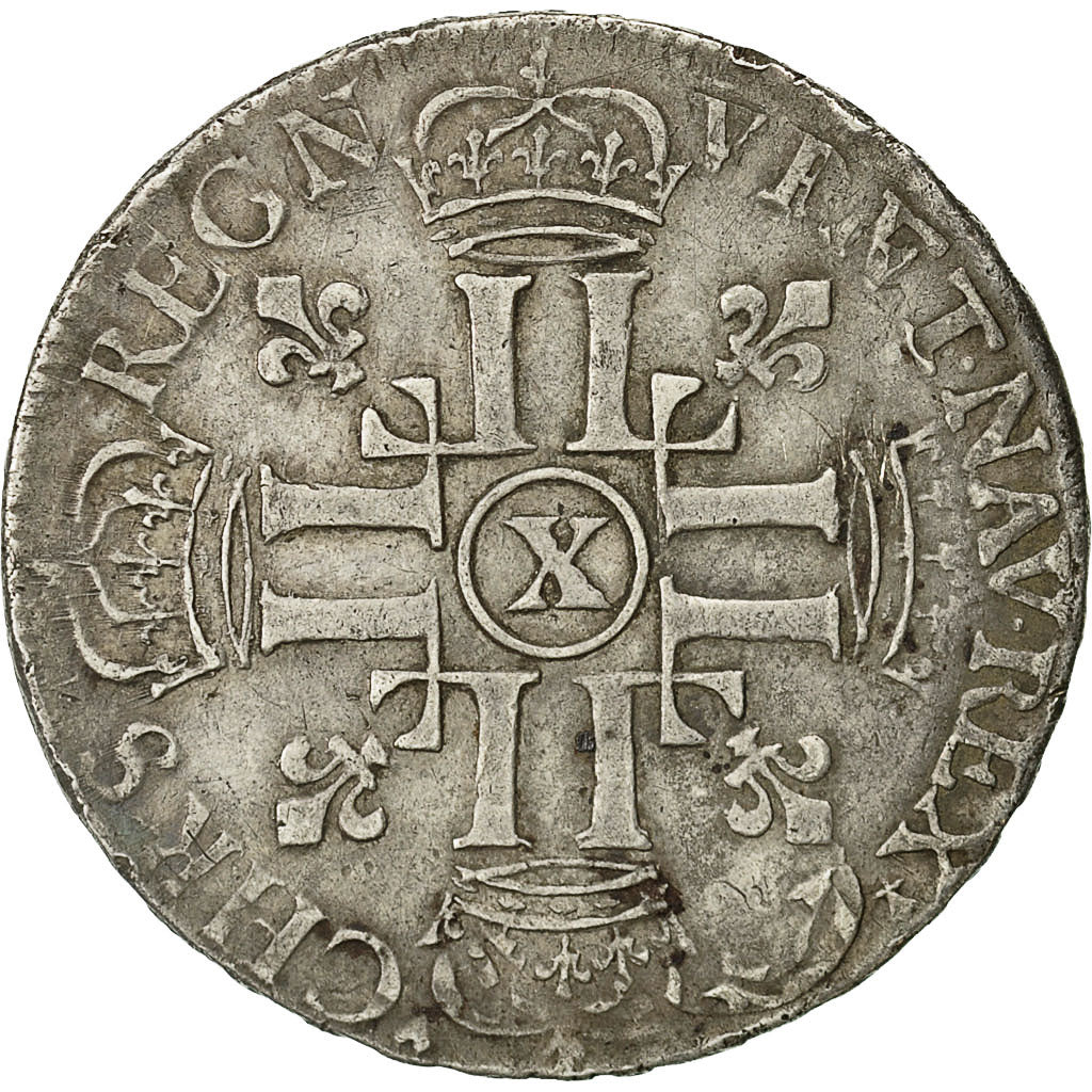 Moneda, Francia, Louis XIV, 1/2 Écu aux 8 L, 1/2 Ecu, 1691, Amiens, MBC, Plata