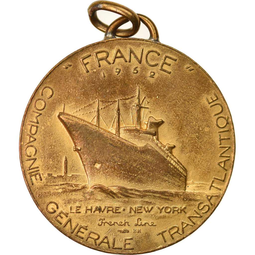 Frankreich, Medaille, Compagnie Générale Transatlantique, France, Shipping