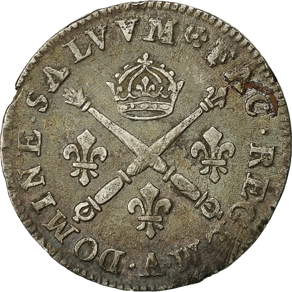 Moneta, Francia, Louis XIV, 10 Sols aux insignes, 10 Sols-1/8 Ecu, 1706, Paris