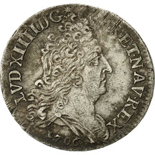 Munten, Frankrijk, Louis XIV, 10 Sols aux insignes, 10 Sols-1/8 Ecu, 1706