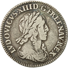 Monnaie, France, Louis XIII, 1/12 Écu, 2e poinçon de Warin, buste drapé et