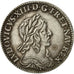 Moneda, Francia, Louis XIII, 1/12 Ecu, 1643, Paris, MBC, Plata, Gadoury:46