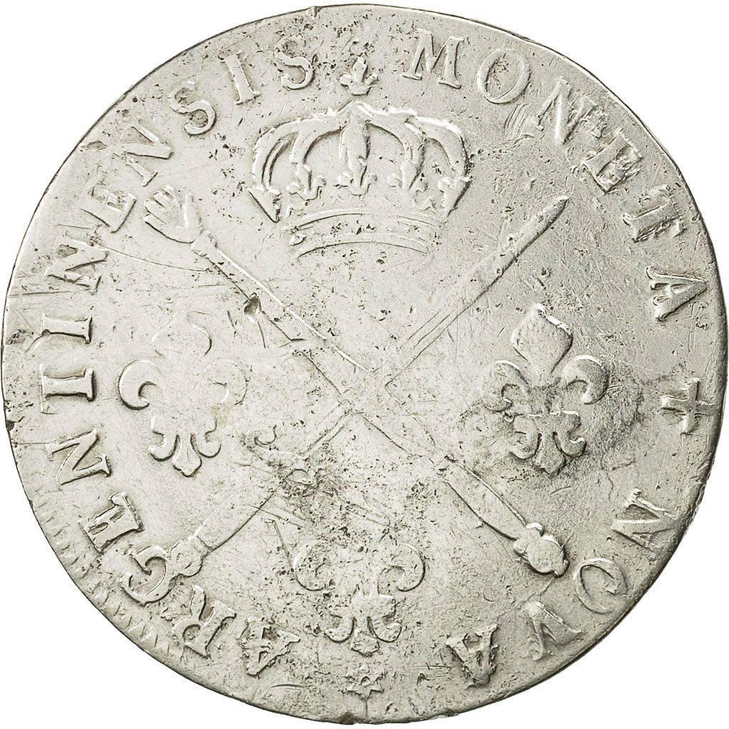 Moneta, Francia, Louis XIV, 33 Sols de Strasbourg aux insignes et aux palmes, 33