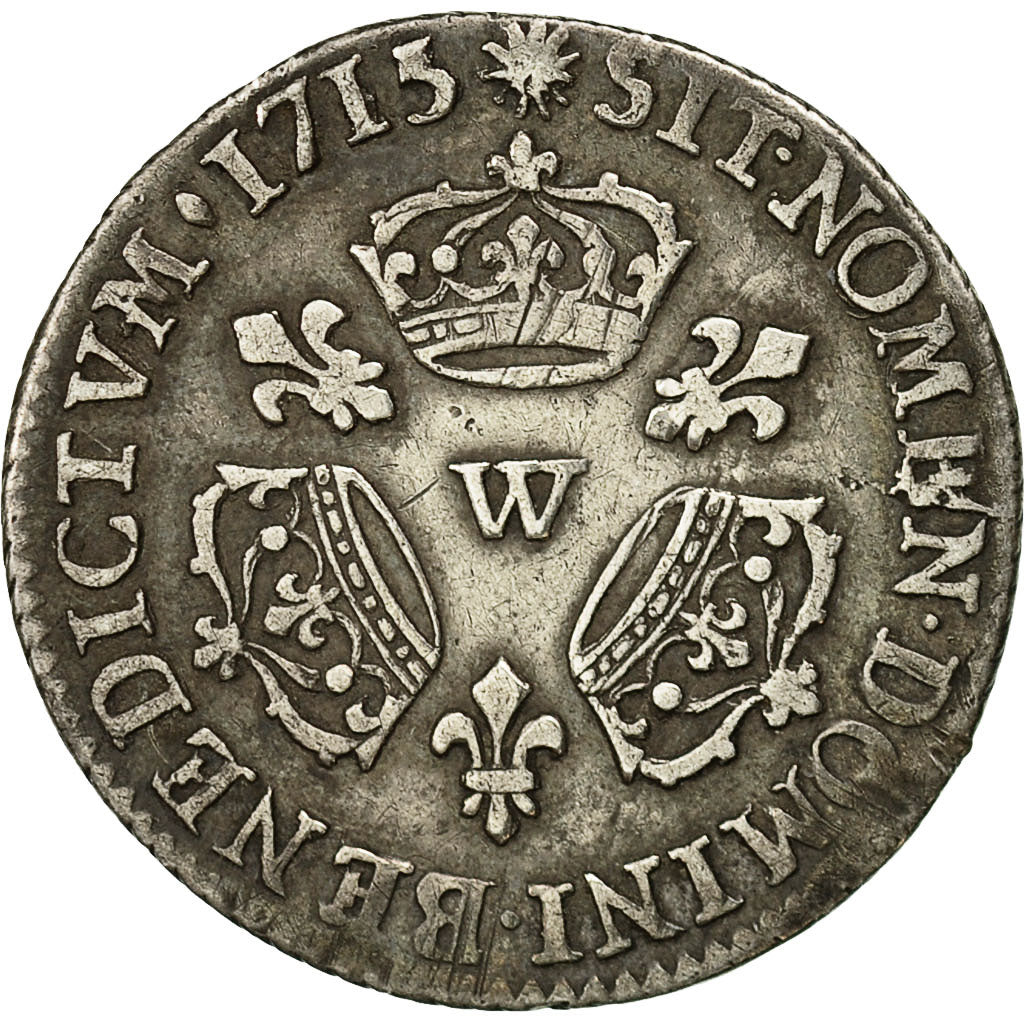 Coin, France, Louis XIV, 1/10 Écu aux 3 couronnes, 1/10 Ecu, 1715, Lille