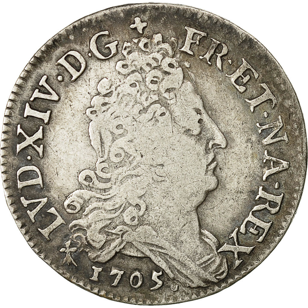Coin, France, Louis XIV, 10 Sols aux couronnes de Metz, 1705, KM 348.1