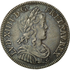 Coin, France, Louis XIV, 1/4 Écu à la mèche longue, 1/4 Ecu, 1648, Paris
