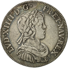 Münze, Frankreich, Louis XIV, 1/4 Écu à la mèche courte, 1/4 Ecu, 1644
