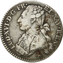 Moneda, Francia, Louis XVI, 1/5 Écu, 24 Sols, 1/5 ECU, 1778, Paris, BC+, Plata