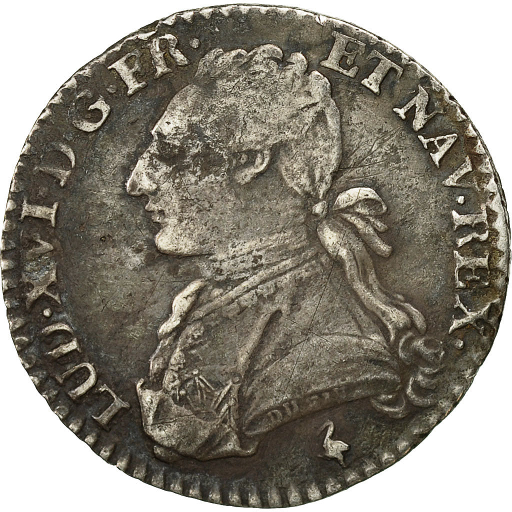 Coin, France, Louis XVI, 1/10 Écu, 12 Sols, 1778, Paris, VF(20-25), KM 568.1