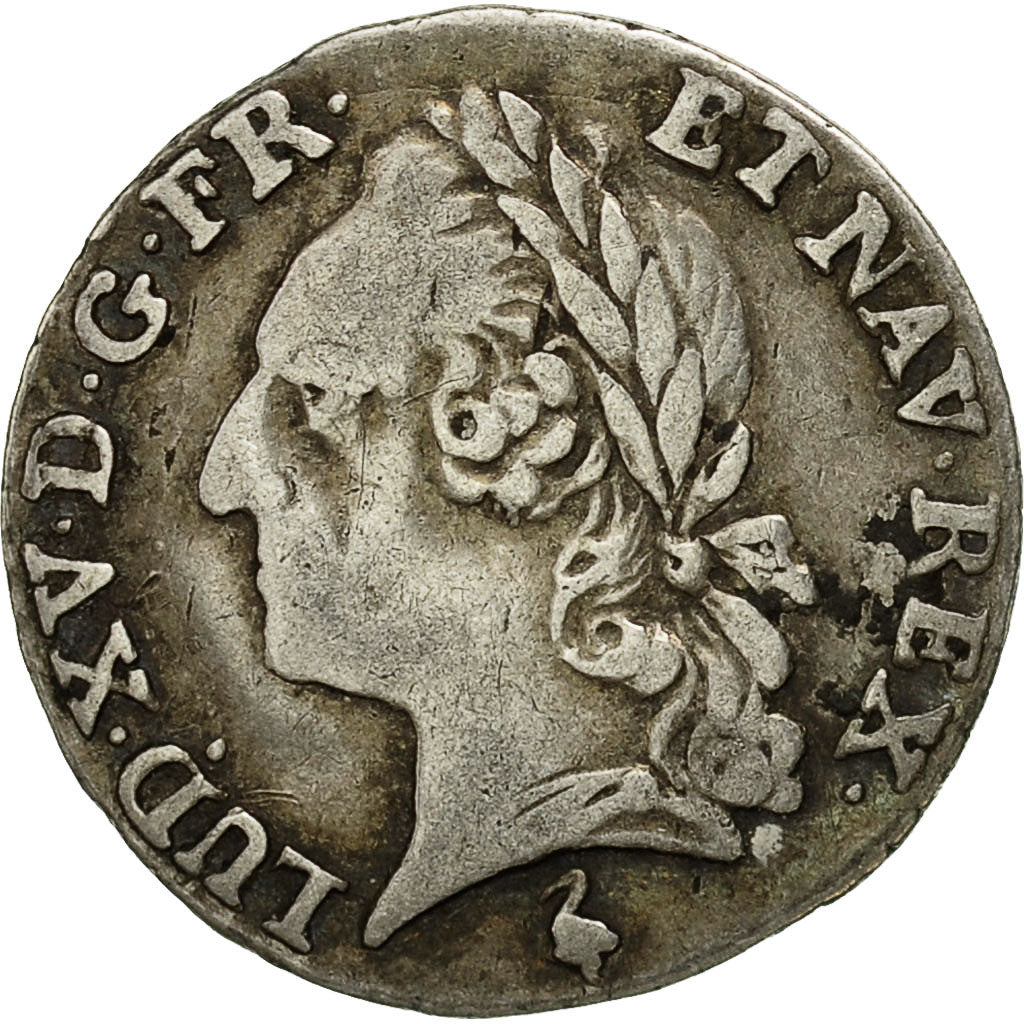 Coin, France, Louis XV, 1/20 Écu à la vieille tête (6 sols), 6 Sols, 1/20