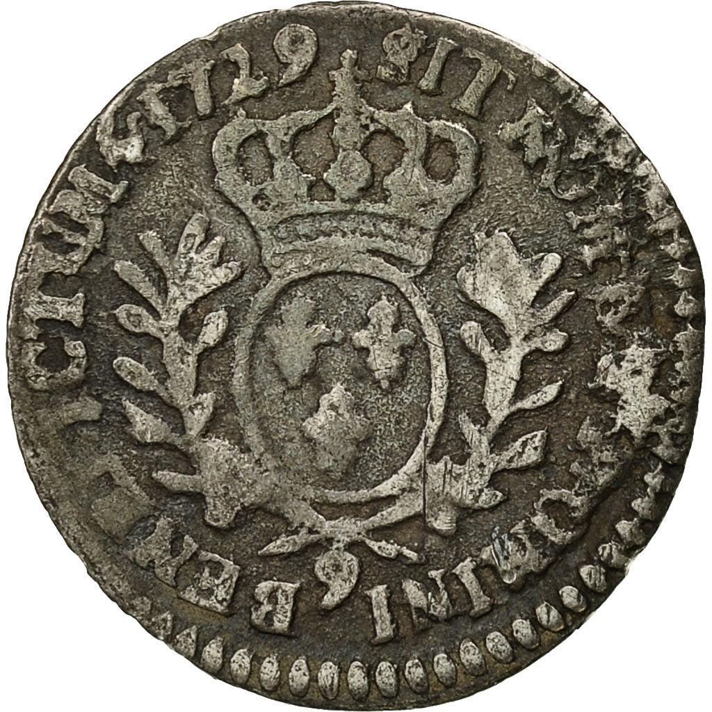 Moneda, Francia, Louis XV, 1/20 Écu  aux branches d'olivier (6 sols), 6 Sols