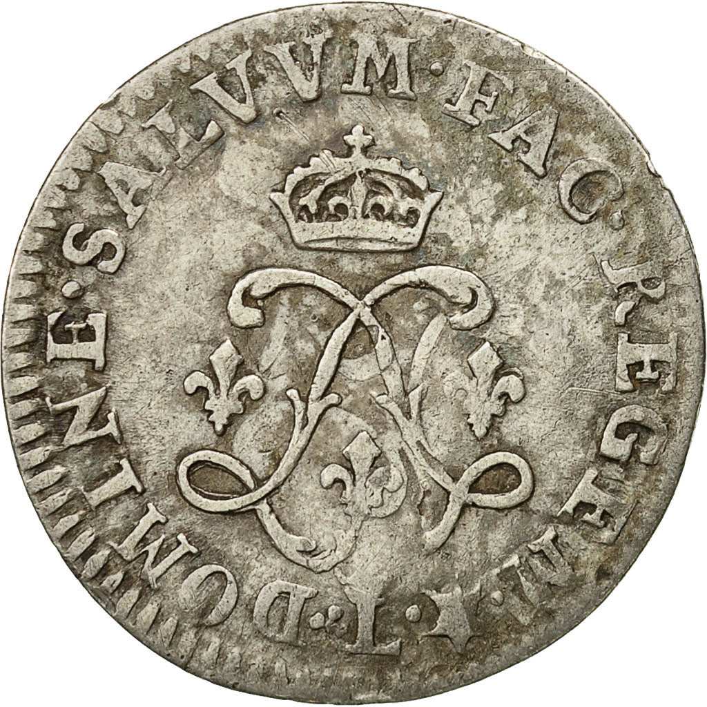 Moneta, Francia, Louis XIV, 4 Sols aux 2 L, 4 Sols, 1691, Lille, MB+, Argento