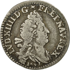 Münze, Frankreich, Louis XIV, 4 Sols aux 2 L, 4 Sols, 1691, Lille, S+, Silber