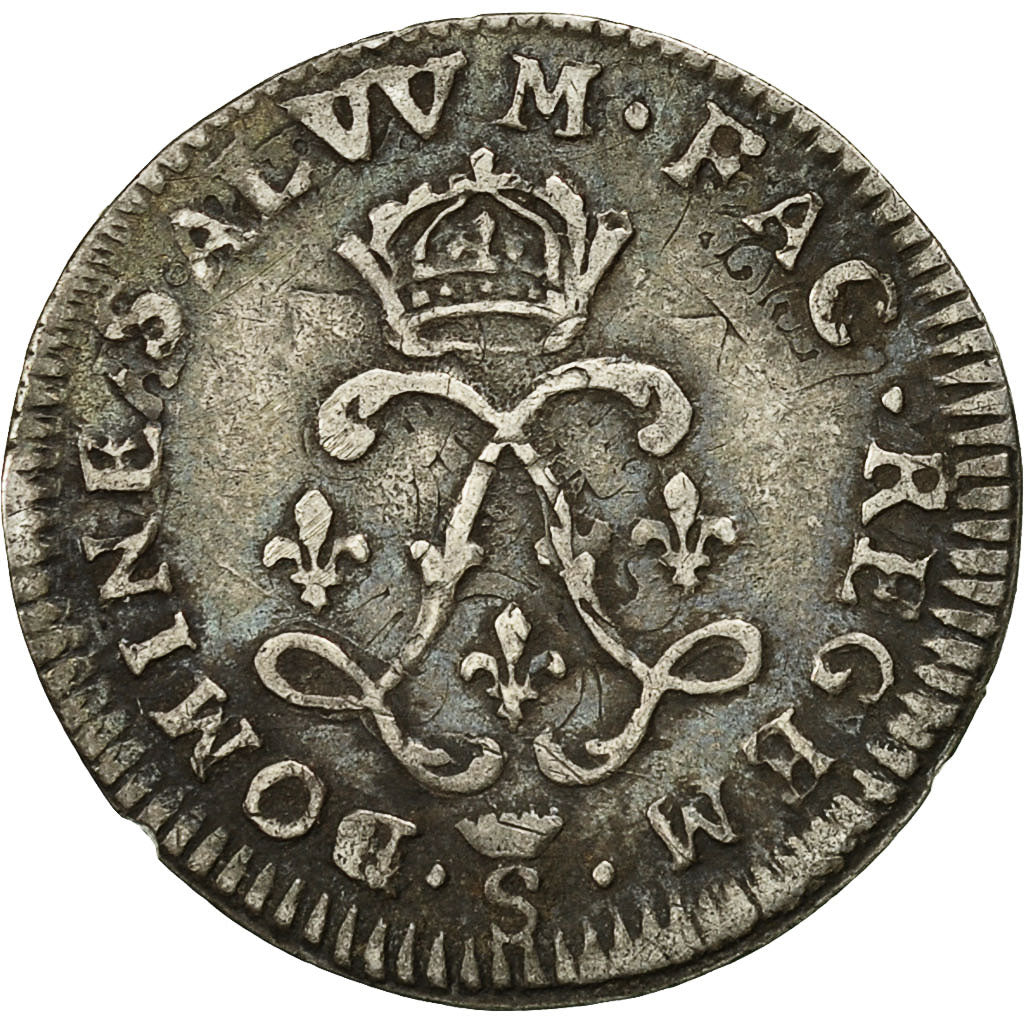 Monnaie, France, Louis XIV, 4 Sols aux 2 L, 4 Sols 2 Deniers, 1691, Troyes, TB