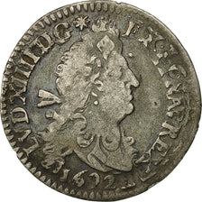 Moneta, Francia, Louis XIV, 4 Sols aux 2 L, 4 Sols 2 Deniers, 1692, Paris, MB+