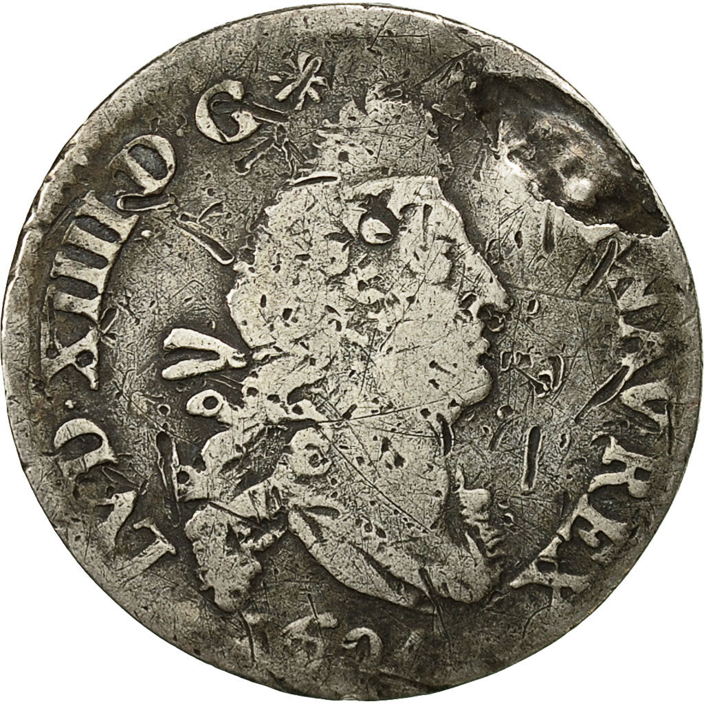 Coin, France, Louis XIV, 4 Sols aux 2 L, 1691, Paris, KM 281.1