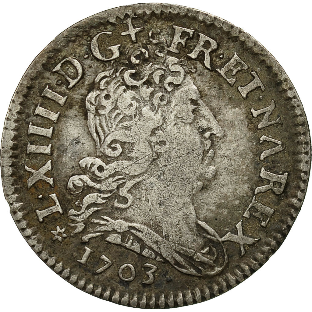 Munten, Frankrijk, Louis XIV, 5 Sols aux insignes, 5 Sols, 1/16 ECU, 1703