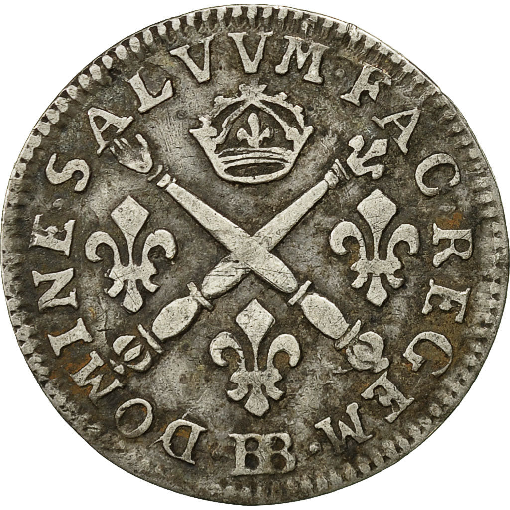 Munten, Frankrijk, Louis XIV, 5 Sols aux insignes, 5 Sols, 1/16 ECU, 1703