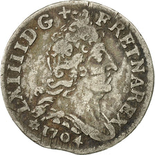 Coin, France, Louis XIV, 5 Sols aux insignes, 1704, Strasbourg, KM 337.4