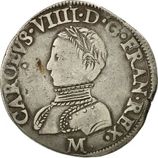 Monnaie, France, Charles IX, Charles IX, Teston, 1564, Toulouse, TB+, Argent