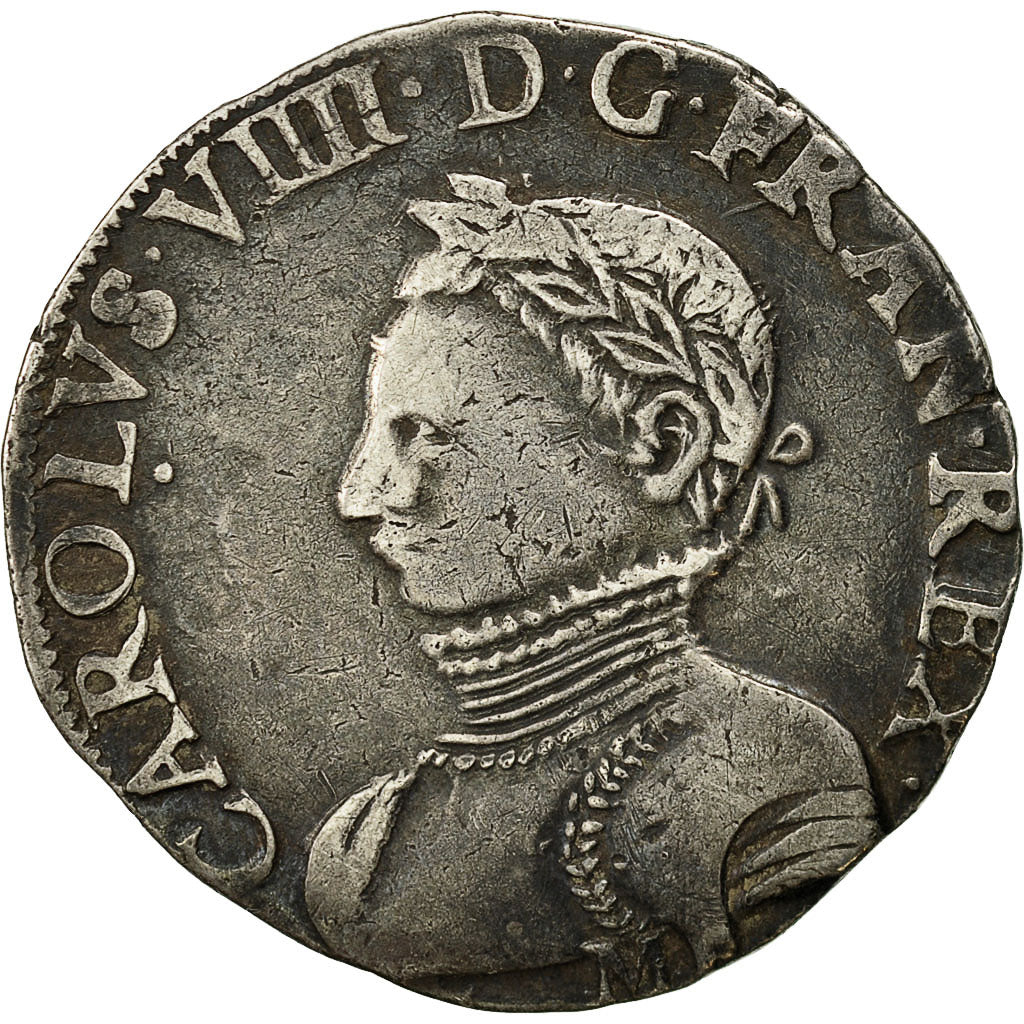 Coin, France, Charles IX, Teston, 1565, Toulouse, VF(30-35), Sombart 4602